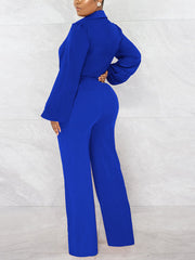 V Neck Wide Leg Jumpsuits