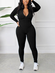 Zipper Front Jumpsuits