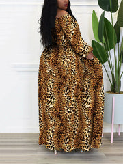 Printed Off Shoulder Slit Tops