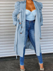 Belted Lapel Collar Trench Coat