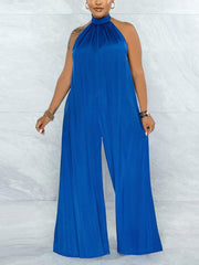 Satin Halter Jumpsuit