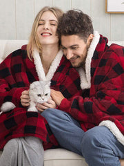 Sherpa Lined Lounge Blanket Hoodie