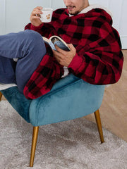 Sherpa Lined Lounge Blanket Hoodie