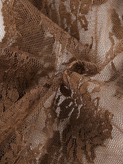 Sheer Mesh Lace Crop Top