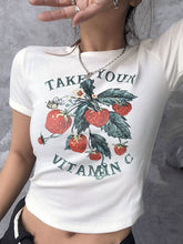 Strawberry Print Crop Top