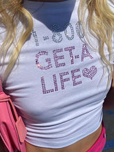 Rhinestone Letter Y2K Crop Top