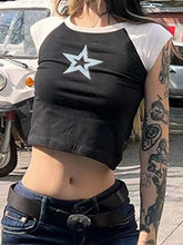 Raglan Sleeve Star Crop Top
