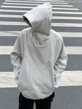 Men's Patchwork Button Down Pullover Hoodie