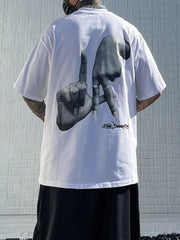 Men's Punk Hand Graphic Short Sleeve Tee