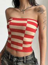 Stripe Knitted Bandeau Top