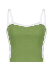 Contrast Trim Vintage Crop Cami Top