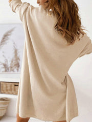 Solid Color Mid-length Cardigan