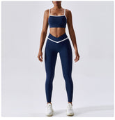 Color Block Sports Bra & Leggings Set