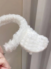 White Sheep Fuzzy Headband