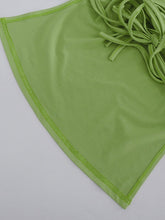 Tie Back Green Bandeau Top