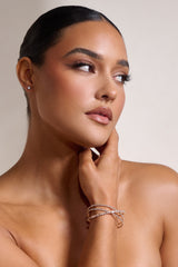 GOLD MULTI LAYERED DIAMANTE BRACELE