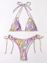 Convertible Floral Print Bikini Set