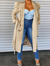 Belted Lapel Collar Trench Coat