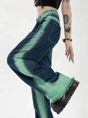 Tie Dye Distressed Baggy Boyfriend Jeans