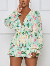 Floral Printed Ruffle Romper