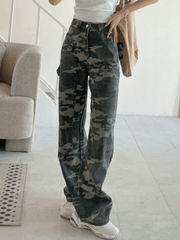 Vintage Wash Camo Cargo Pants
