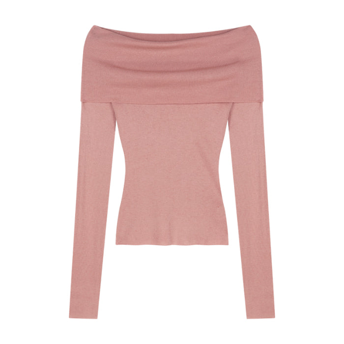 Pydshop Black Solid Off Shoulder Elegant Long Sleeve Tops Korean Fashion Slim Sexy Cropped T Shirt Women Autumn Y2k Clothing Skinny Top