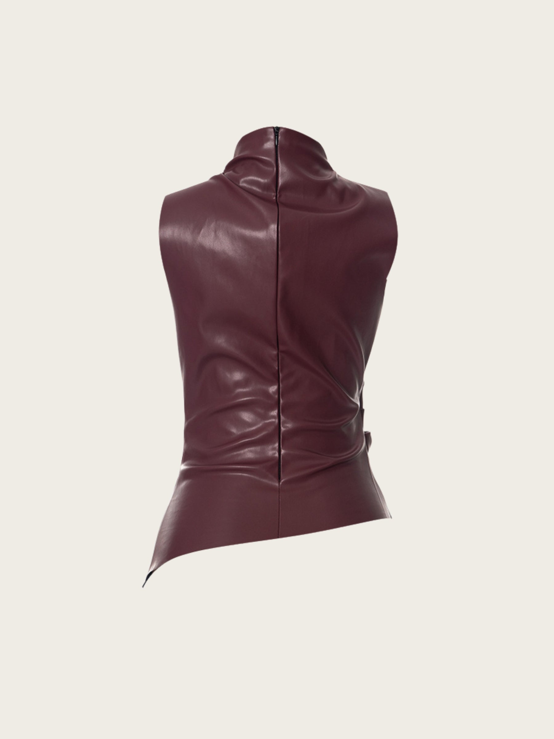 Pydshop Damoni Faux Leather Sleeveless Top