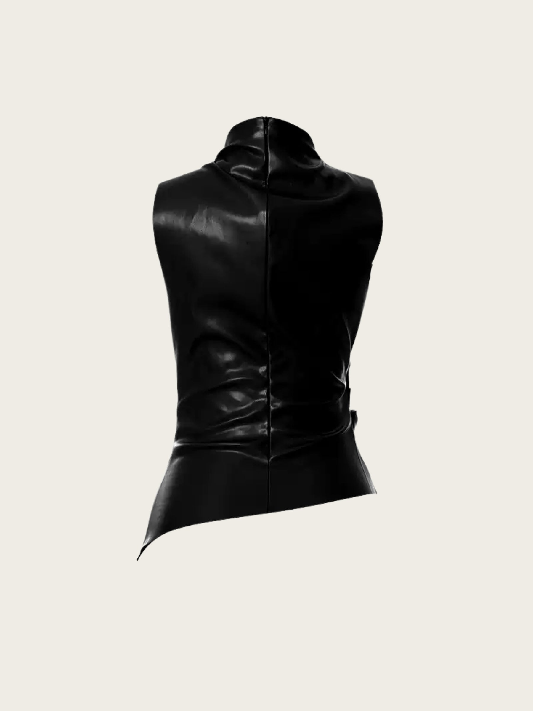 Pydshop Damoni Faux Leather Sleeveless Top