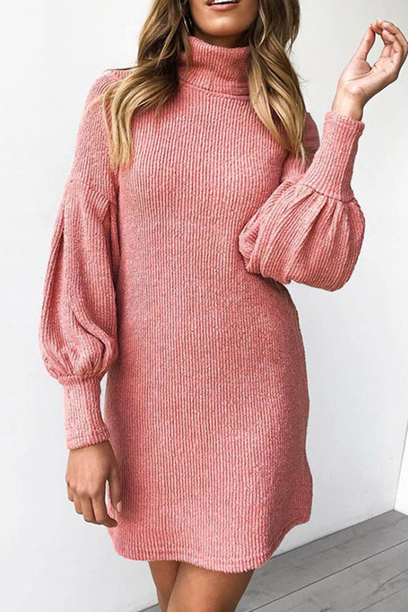 Fashion Street Solid Split Joint O Neck Princess Dresses