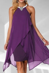 Fashion Street Solid Patchwork O Neck Pencil Skirt Dresses(4 Colors)