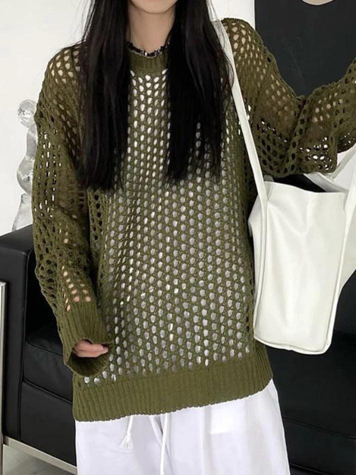 Pydshop Knit Cutout Thin Crochet Top