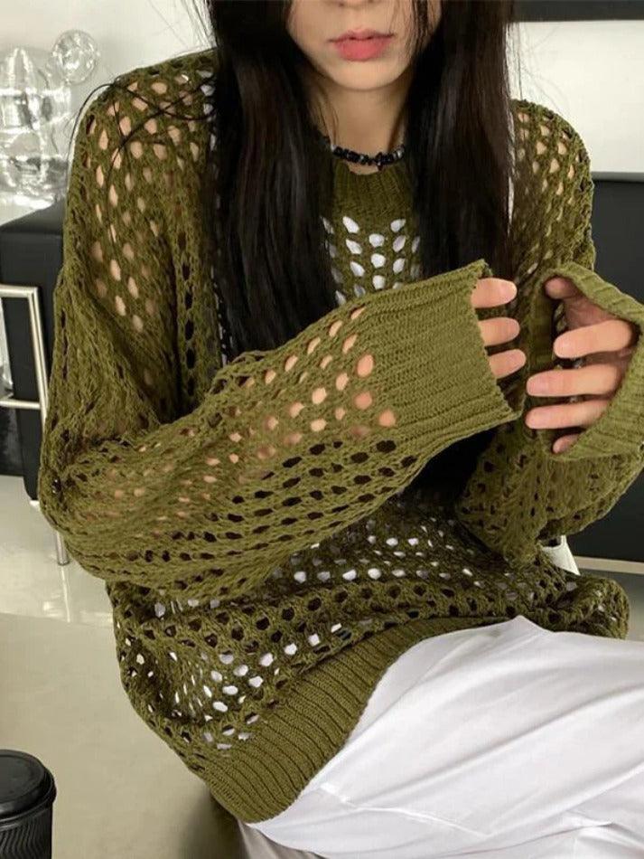 Pydshop Knit Cutout Thin Crochet Top