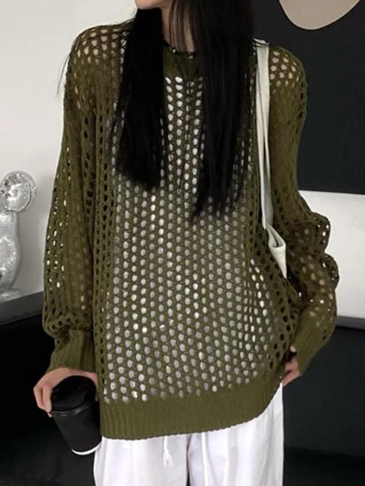 Pydshop Knit Cutout Thin Crochet Top