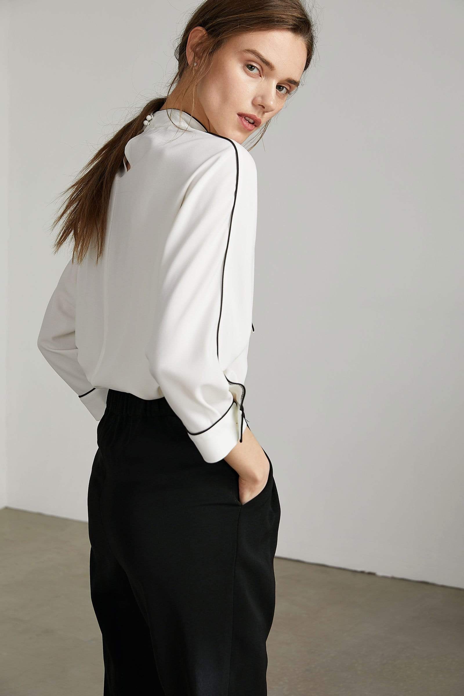 Pydshop Bolt White Contrast Top