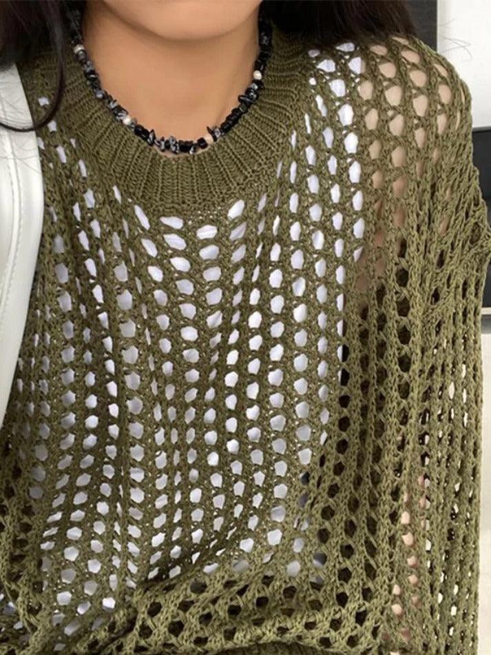 Pydshop Knit Cutout Thin Crochet Top