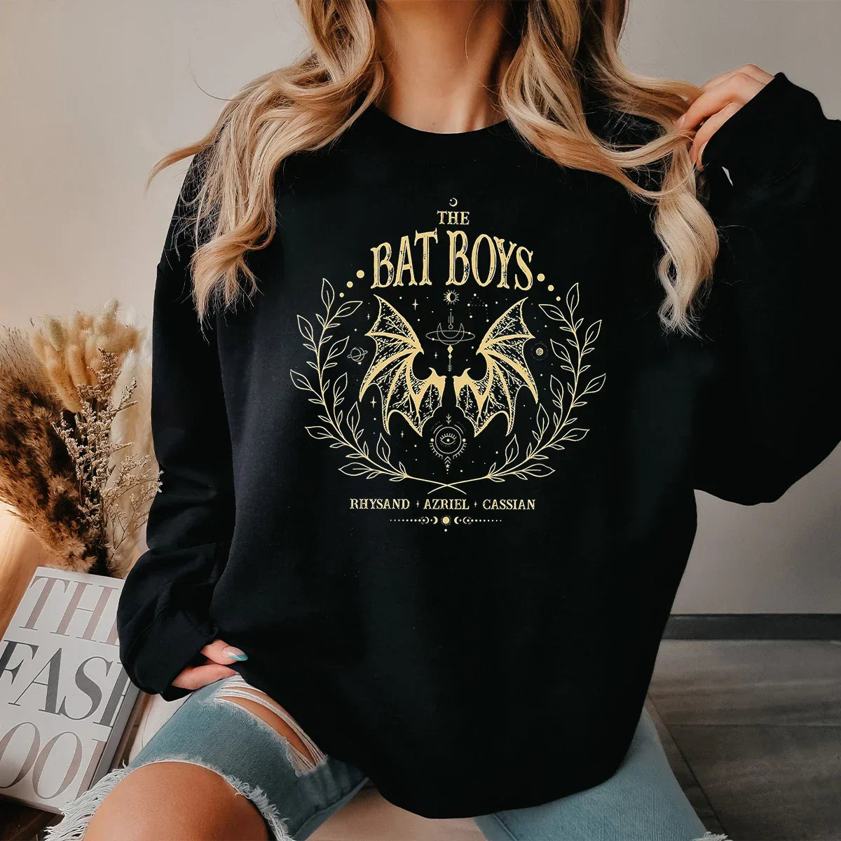 Pydshop 2 Side Patten Cotton Tee The Bat Boys Wings T-Shirt The Night Court Illyrians Retro Shirt Acotar Merch Fantasy Apparel Y2K Top
