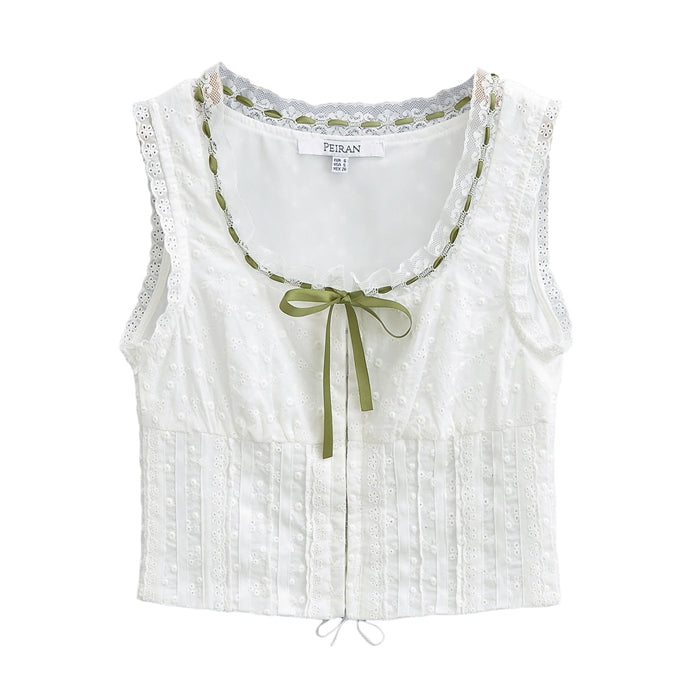 Pydshop Asma Lace Bow Ties Top