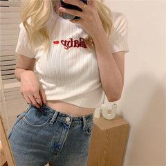 Pydshop Embroidered Crop Top