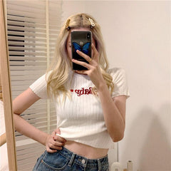 Pydshop Embroidered Crop Top