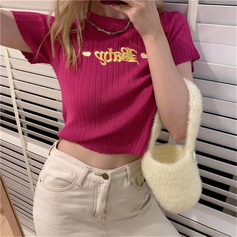 Pydshop Embroidered Crop Top