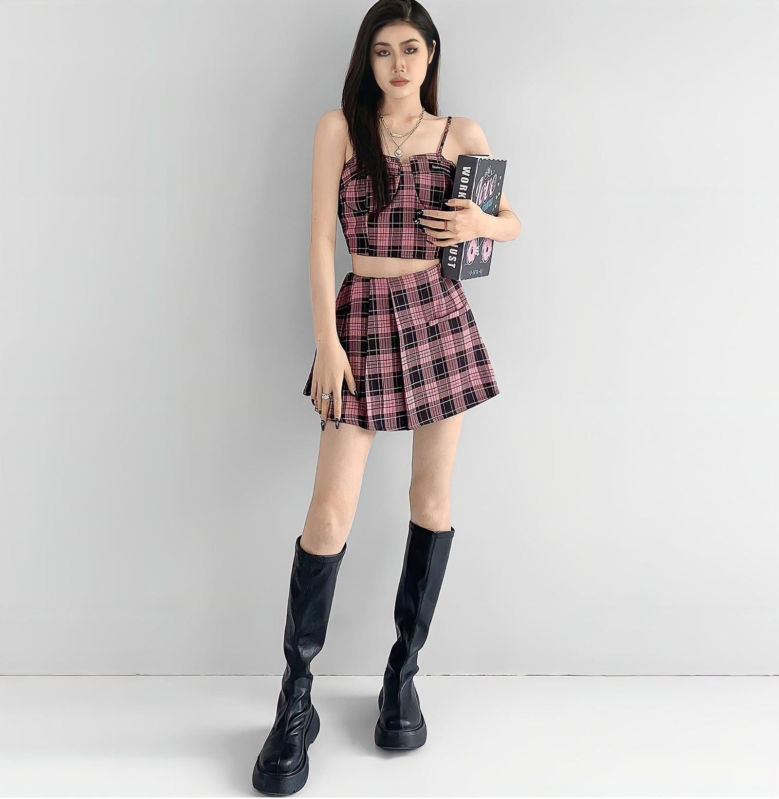 Pydshop Mini Skirt & Crop Top Two Piece Set