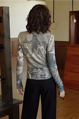 Pydshop Baroque High Neck Fitted Top