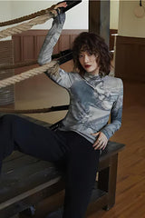Pydshop Baroque High Neck Fitted Top