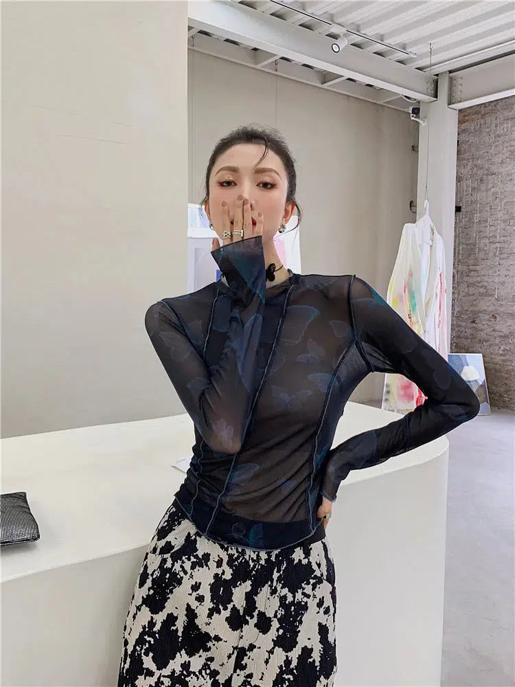 Pydshop Butterfly Seam Detailed Mesh Top