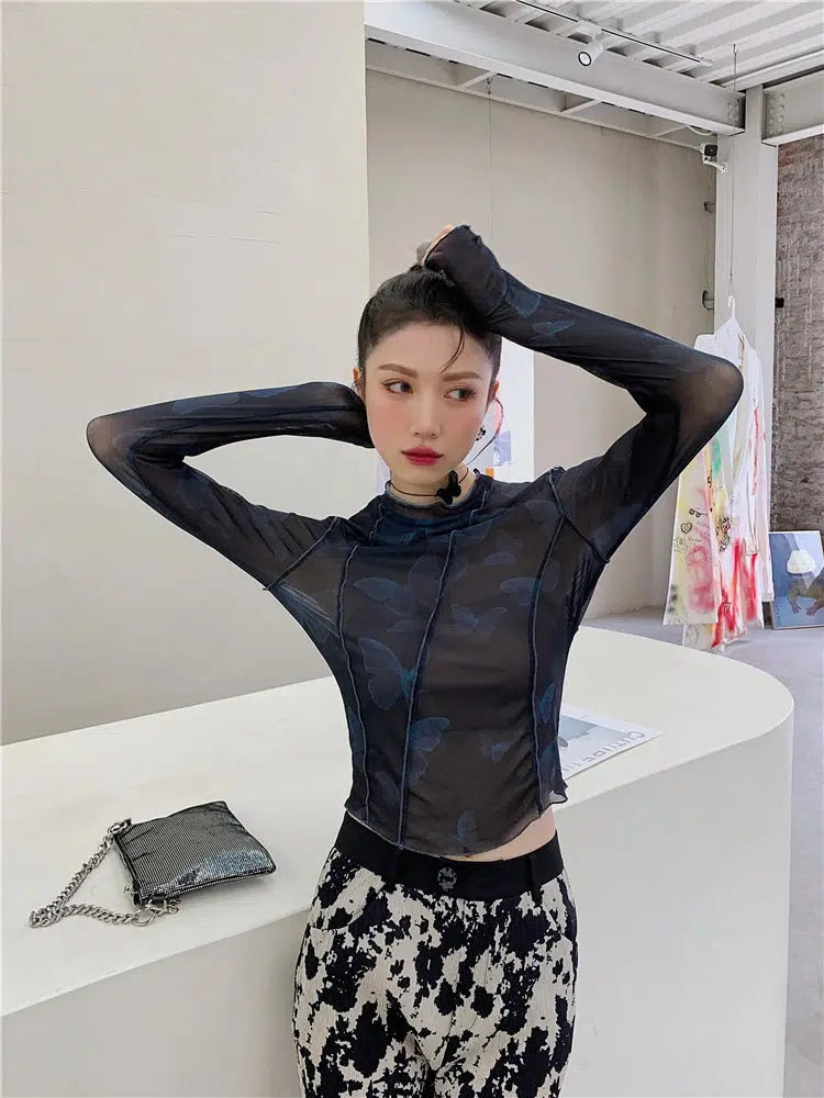 Pydshop Butterfly Seam Detailed Mesh Top