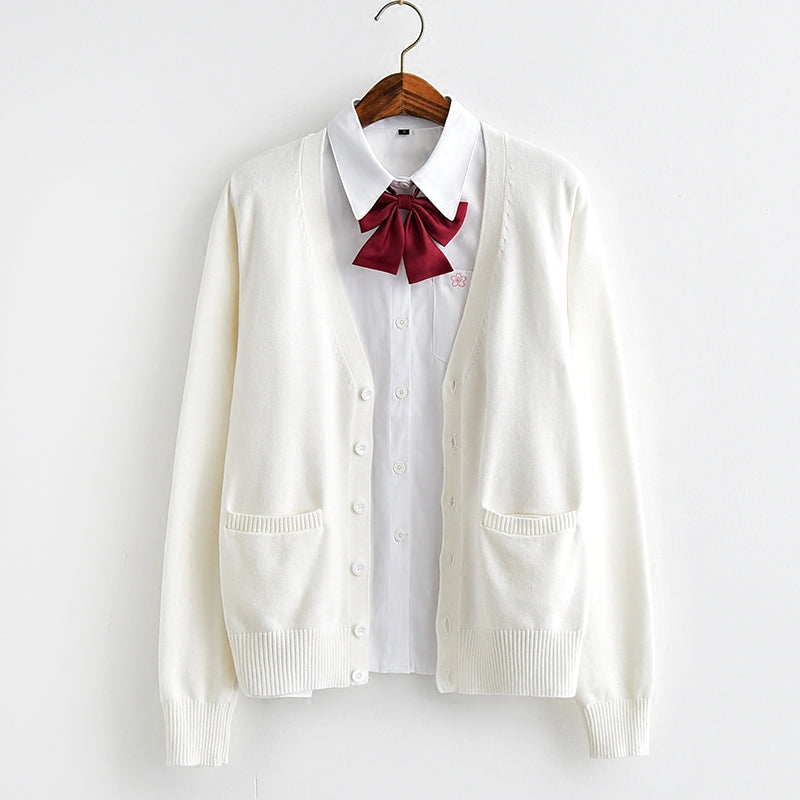 Autumn thick JK pure candy knit cardigan