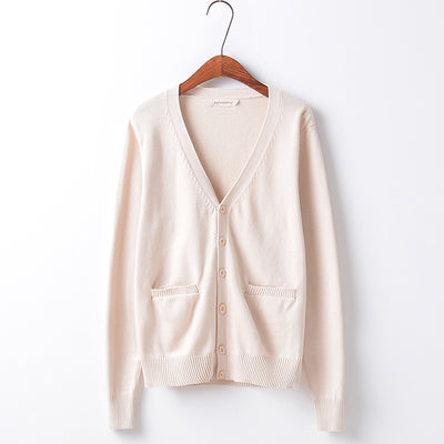 Autumn thick JK pure candy knit cardigan