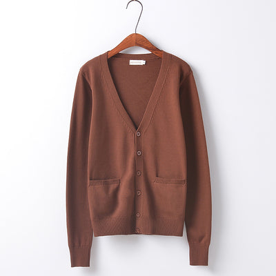 Autumn thick JK pure candy knit cardigan