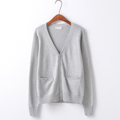 Autumn thick JK pure candy knit cardigan