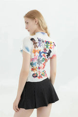 Pydshop Cartoon Figures Printed Top